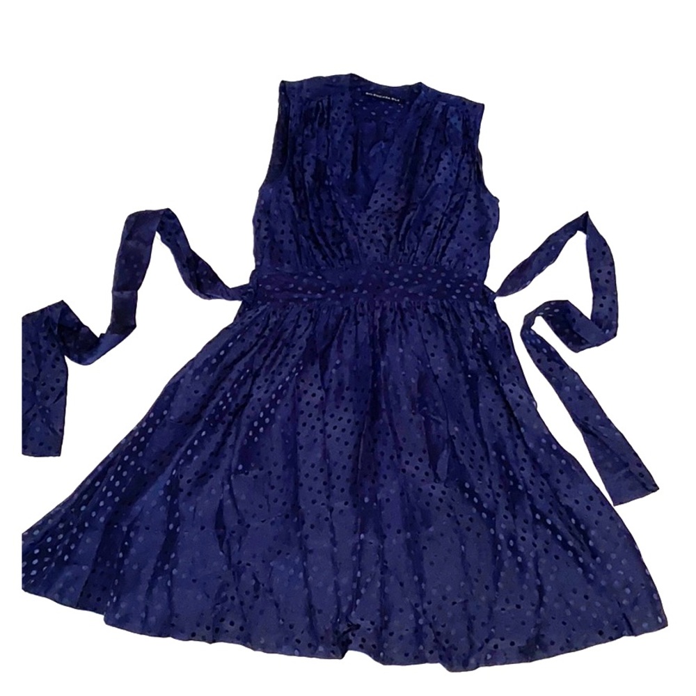 Balenciaga Lanvin Navy Silk Dress